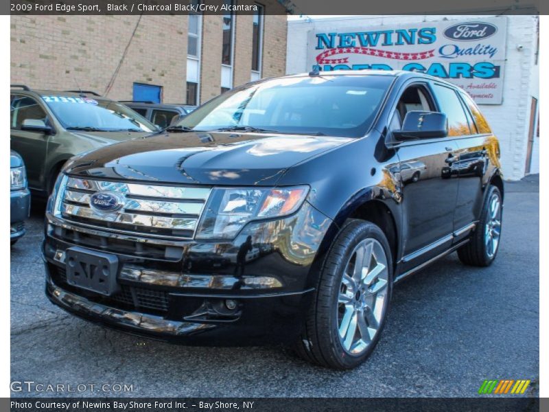 Black / Charcoal Black/Grey Alcantara 2009 Ford Edge Sport