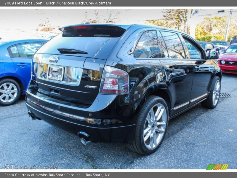 Black / Charcoal Black/Grey Alcantara 2009 Ford Edge Sport