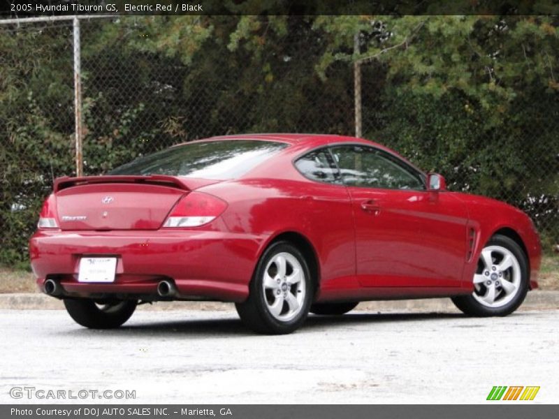 Electric Red / Black 2005 Hyundai Tiburon GS
