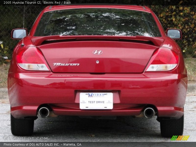 Electric Red / Black 2005 Hyundai Tiburon GS