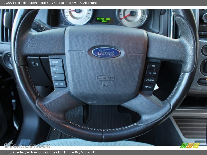 Black / Charcoal Black/Grey Alcantara 2009 Ford Edge Sport