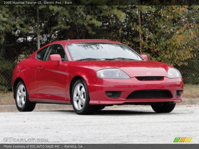 Electric Red / Black 2005 Hyundai Tiburon GS