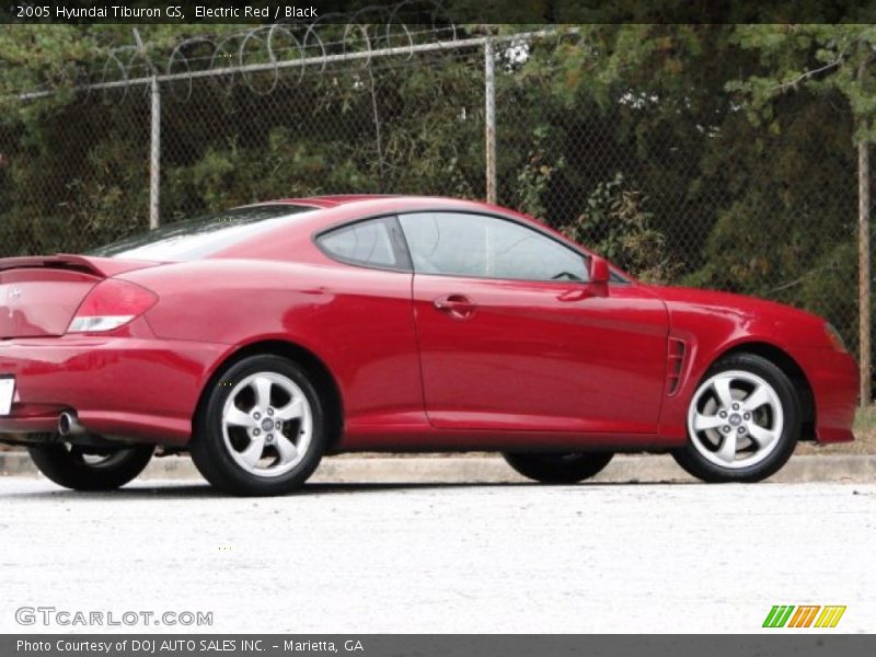 Electric Red / Black 2005 Hyundai Tiburon GS