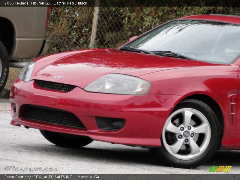 Electric Red / Black 2005 Hyundai Tiburon GS