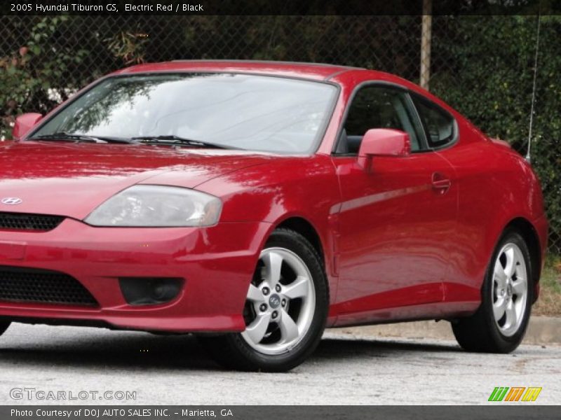 Electric Red / Black 2005 Hyundai Tiburon GS