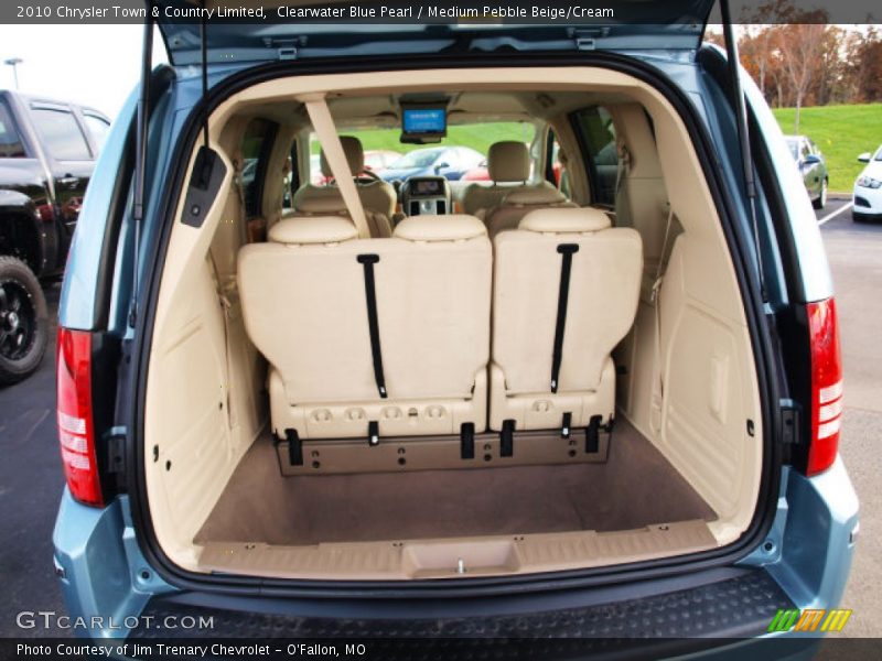 Clearwater Blue Pearl / Medium Pebble Beige/Cream 2010 Chrysler Town & Country Limited