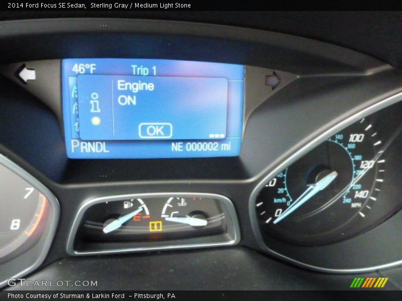 Sterling Gray / Medium Light Stone 2014 Ford Focus SE Sedan