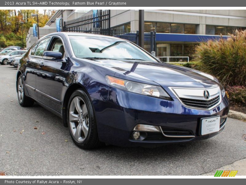 Fathom Blue Pearl / Graystone 2013 Acura TL SH-AWD Technology