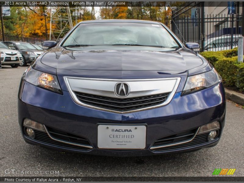 Fathom Blue Pearl / Graystone 2013 Acura TL SH-AWD Technology
