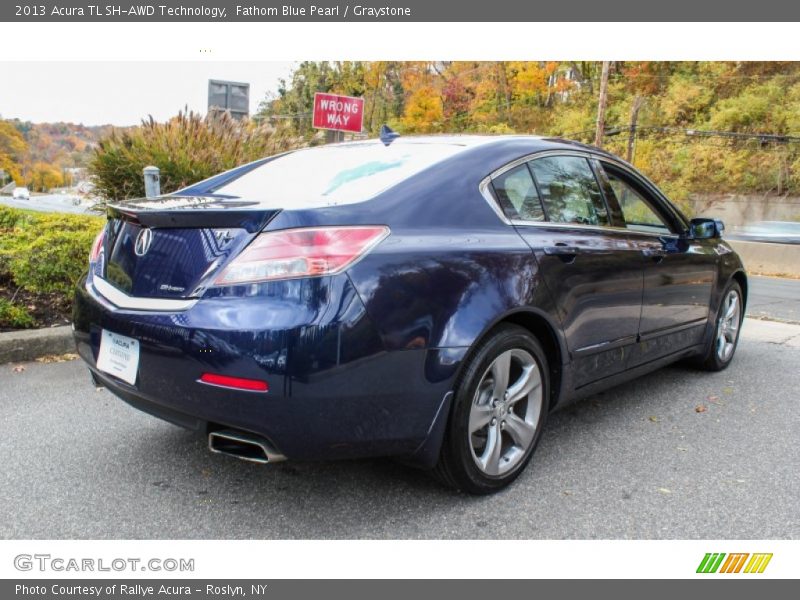 Fathom Blue Pearl / Graystone 2013 Acura TL SH-AWD Technology