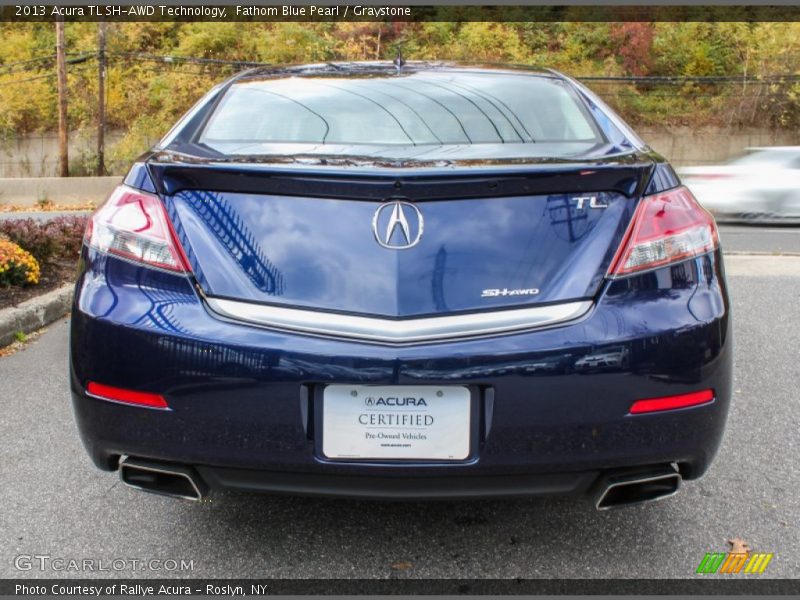Fathom Blue Pearl / Graystone 2013 Acura TL SH-AWD Technology