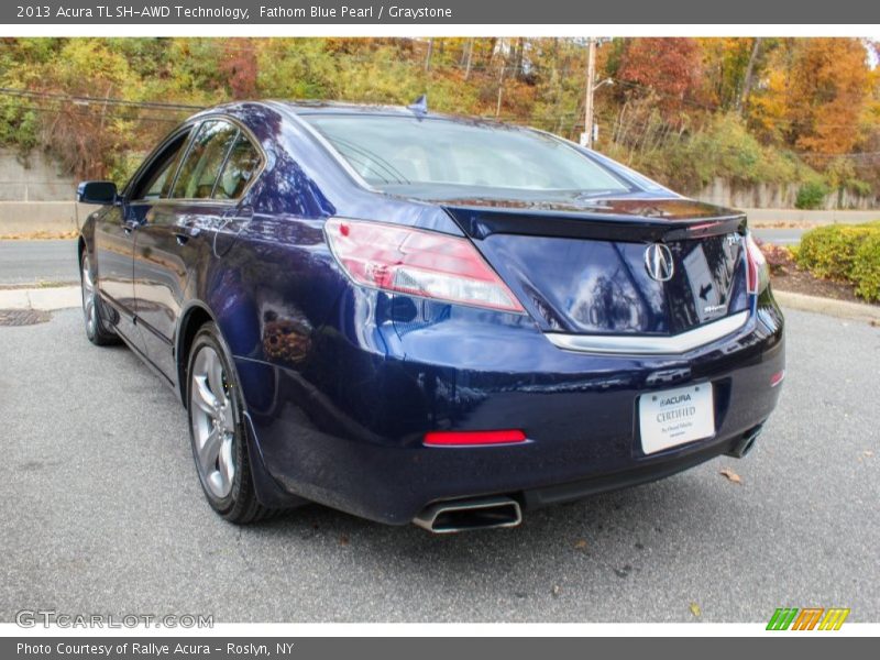 Fathom Blue Pearl / Graystone 2013 Acura TL SH-AWD Technology
