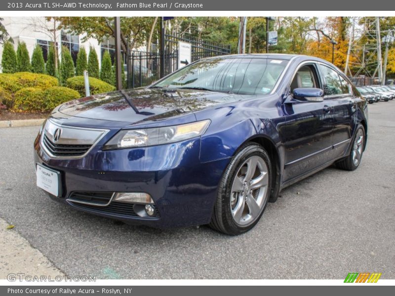 Fathom Blue Pearl / Graystone 2013 Acura TL SH-AWD Technology