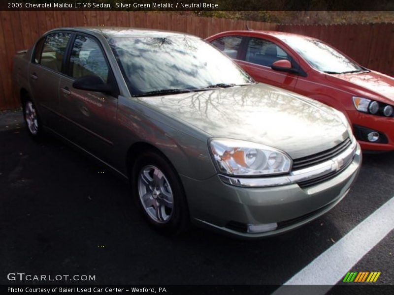 Silver Green Metallic / Neutral Beige 2005 Chevrolet Malibu LT V6 Sedan