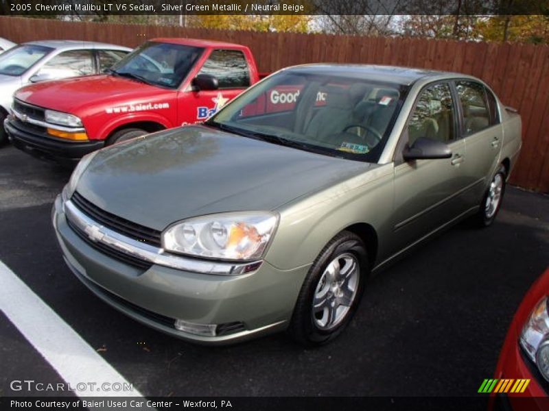 Silver Green Metallic / Neutral Beige 2005 Chevrolet Malibu LT V6 Sedan