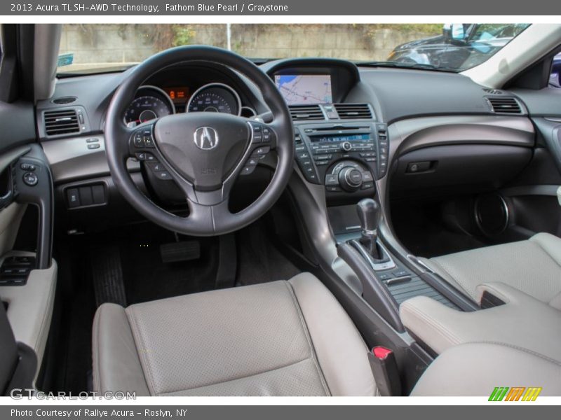 Fathom Blue Pearl / Graystone 2013 Acura TL SH-AWD Technology