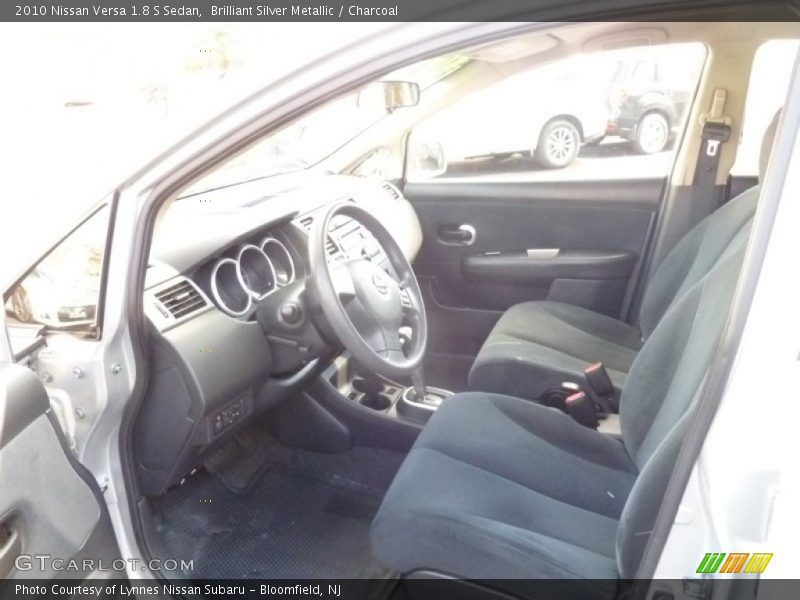 Brilliant Silver Metallic / Charcoal 2010 Nissan Versa 1.8 S Sedan