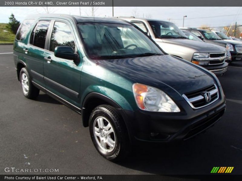 Clover Green Pearl / Saddle 2003 Honda CR-V EX 4WD