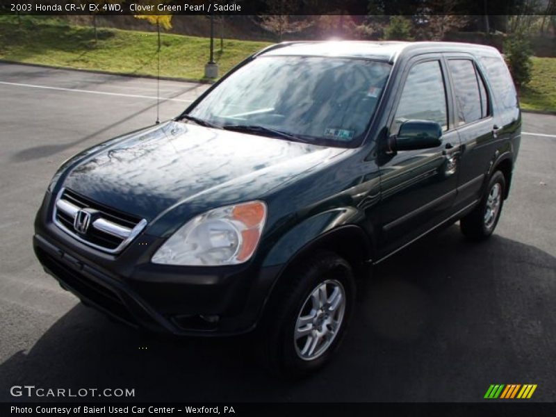 Clover Green Pearl / Saddle 2003 Honda CR-V EX 4WD