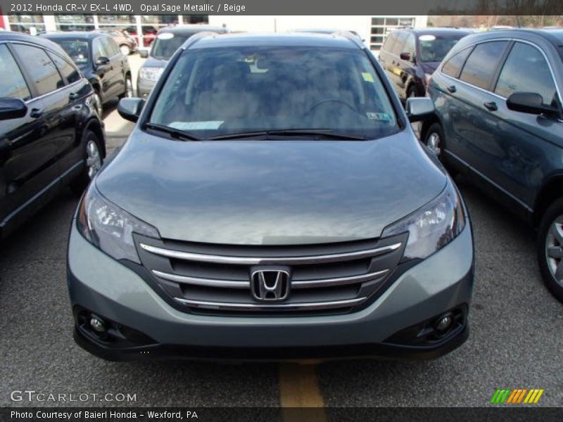 Opal Sage Metallic / Beige 2012 Honda CR-V EX-L 4WD