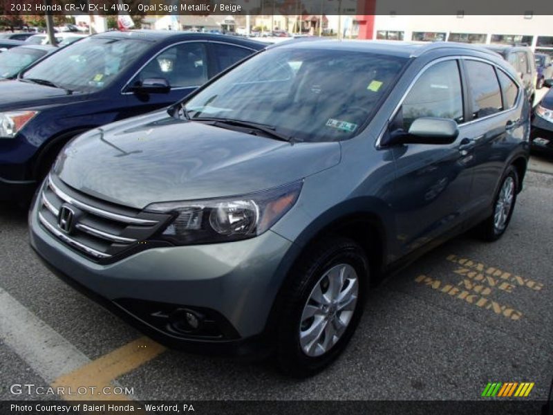Opal Sage Metallic / Beige 2012 Honda CR-V EX-L 4WD