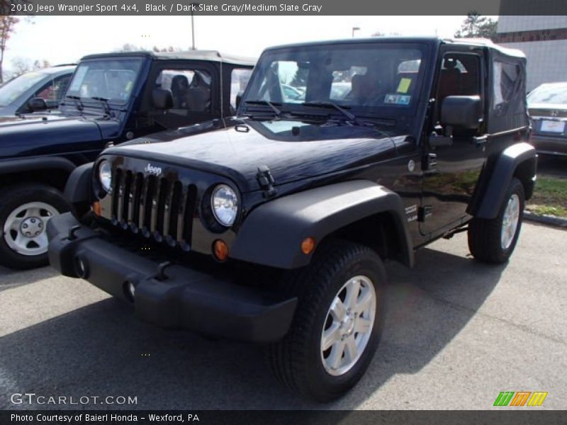 Black / Dark Slate Gray/Medium Slate Gray 2010 Jeep Wrangler Sport 4x4
