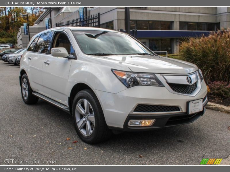 Aspen White Pearl / Taupe 2011 Acura MDX