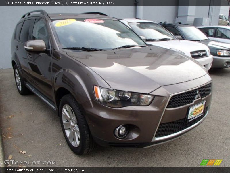Quartz Brown Metallic / Black 2011 Mitsubishi Outlander SE AWD