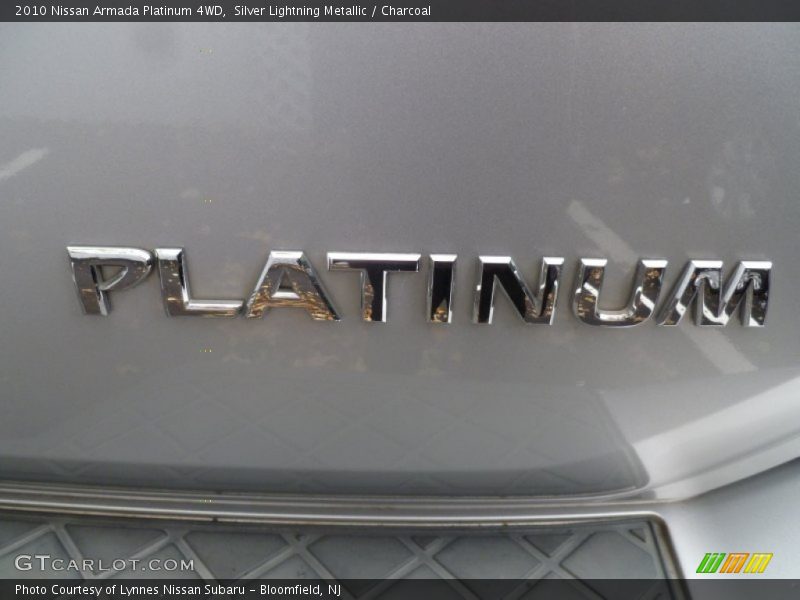 Silver Lightning Metallic / Charcoal 2010 Nissan Armada Platinum 4WD