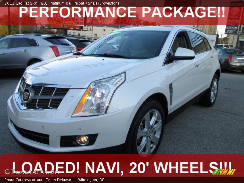 Platinum Ice Tricoat / Shale/Brownstone 2011 Cadillac SRX FWD