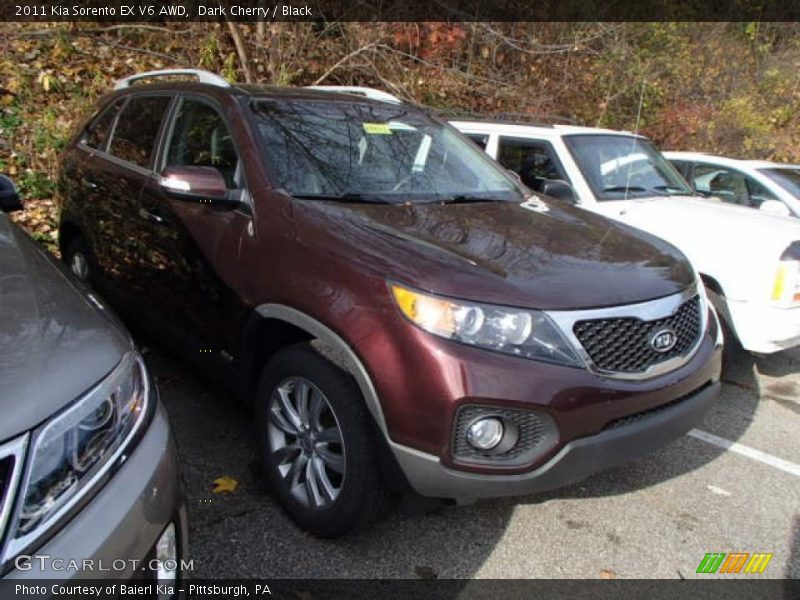 Dark Cherry / Black 2011 Kia Sorento EX V6 AWD