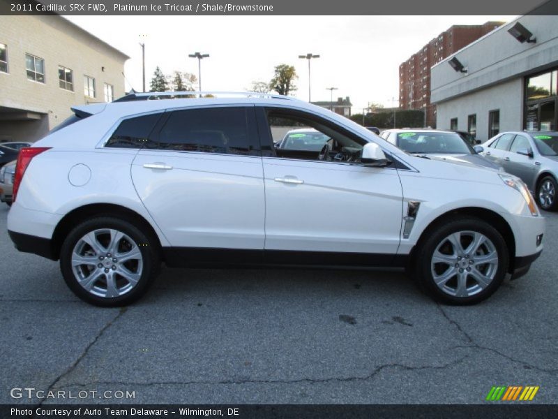 Platinum Ice Tricoat / Shale/Brownstone 2011 Cadillac SRX FWD