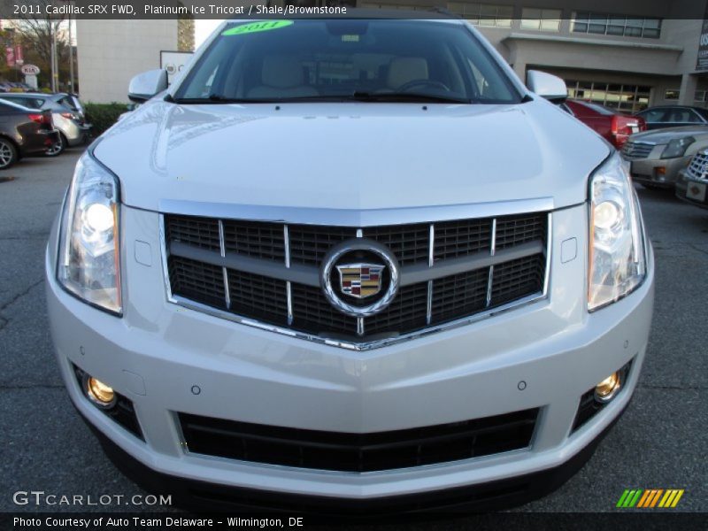 Platinum Ice Tricoat / Shale/Brownstone 2011 Cadillac SRX FWD