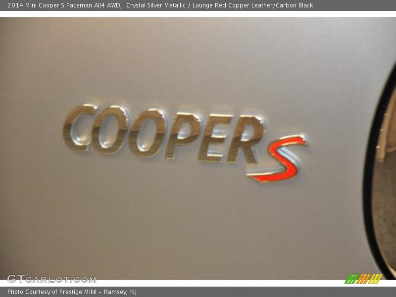 Crystal Silver Metallic / Lounge Red Copper Leather/Carbon Black 2014 Mini Cooper S Paceman All4 AWD