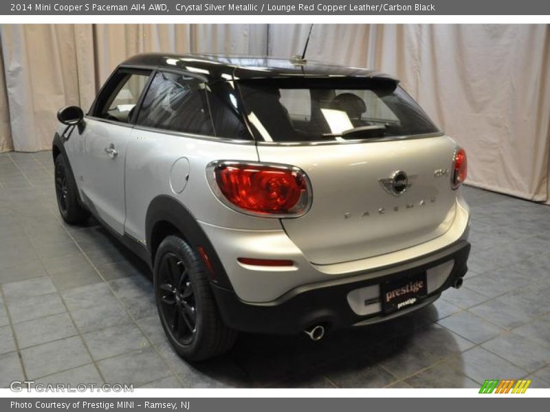 Crystal Silver Metallic / Lounge Red Copper Leather/Carbon Black 2014 Mini Cooper S Paceman All4 AWD
