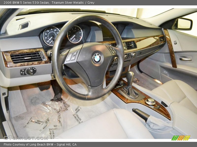 Titanium Silver Metallic / Grey 2006 BMW 5 Series 530i Sedan