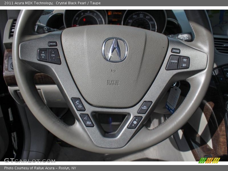 Crystal Black Pearl / Taupe 2011 Acura MDX Technology