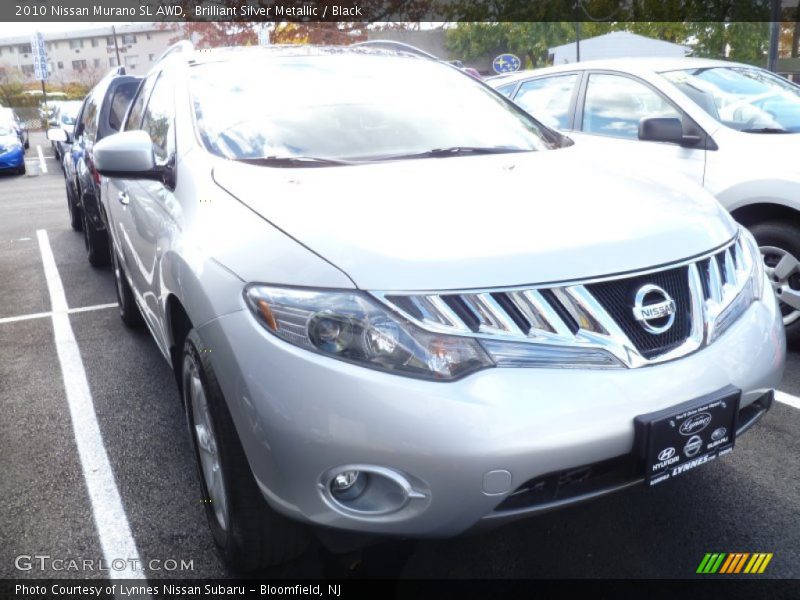 Brilliant Silver Metallic / Black 2010 Nissan Murano SL AWD