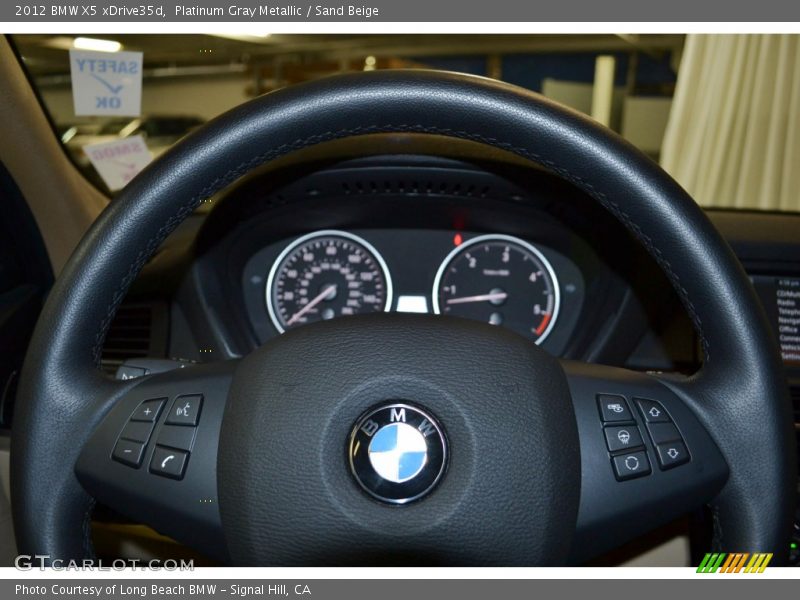 Platinum Gray Metallic / Sand Beige 2012 BMW X5 xDrive35d