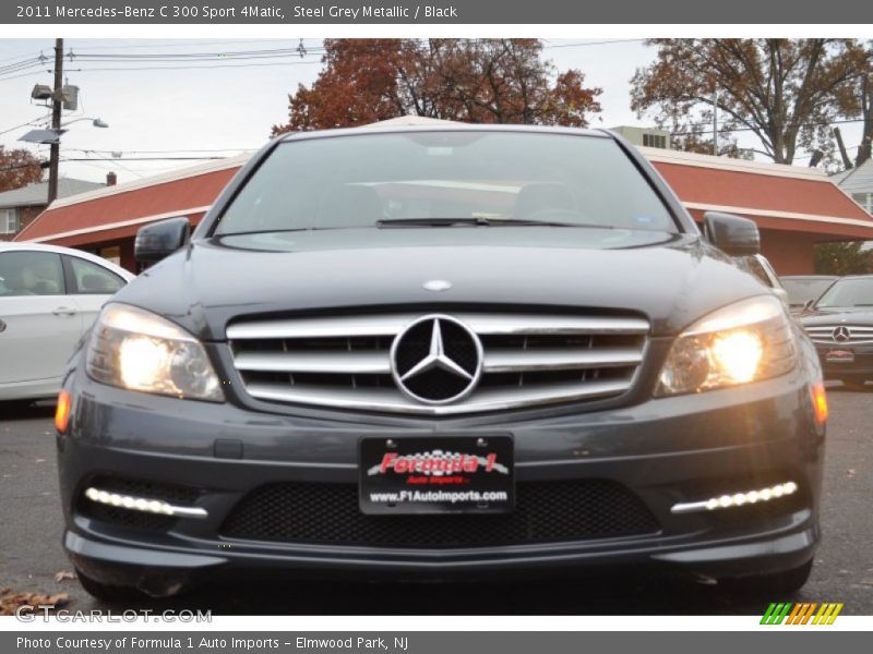 Steel Grey Metallic / Black 2011 Mercedes-Benz C 300 Sport 4Matic