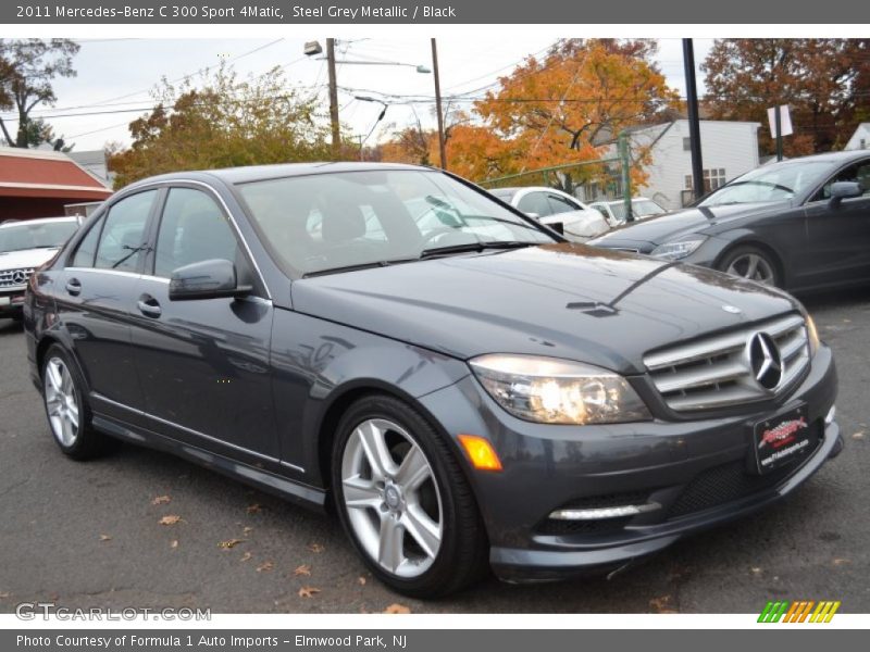 Steel Grey Metallic / Black 2011 Mercedes-Benz C 300 Sport 4Matic