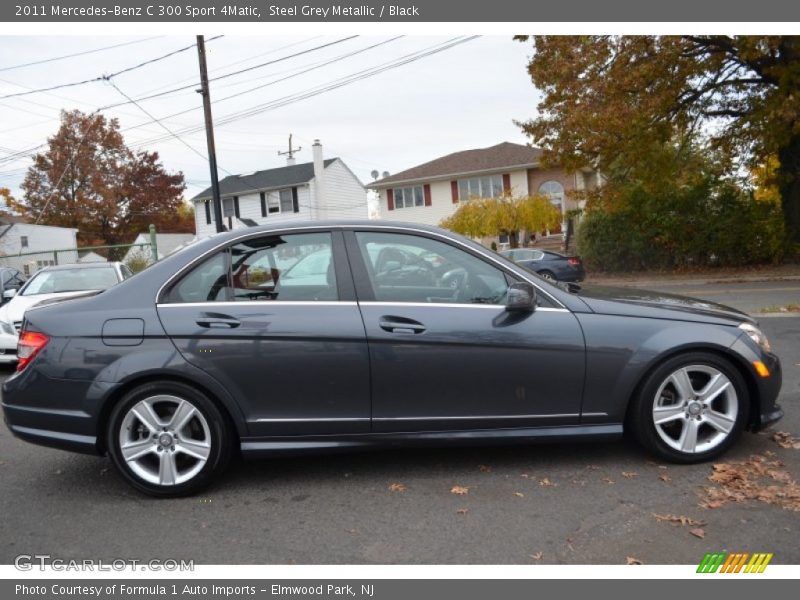 Steel Grey Metallic / Black 2011 Mercedes-Benz C 300 Sport 4Matic