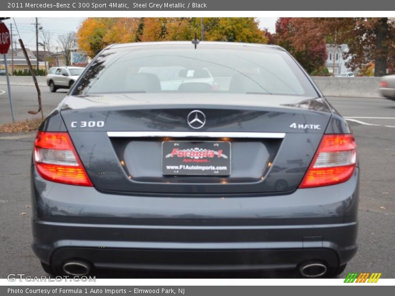 Steel Grey Metallic / Black 2011 Mercedes-Benz C 300 Sport 4Matic