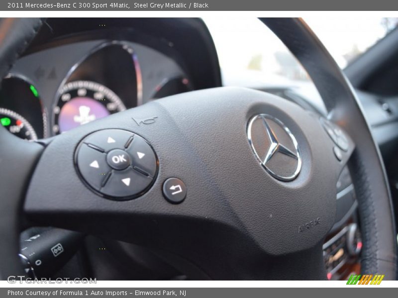 Steel Grey Metallic / Black 2011 Mercedes-Benz C 300 Sport 4Matic