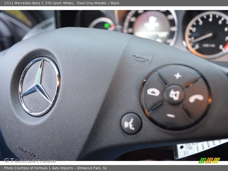 Steel Grey Metallic / Black 2011 Mercedes-Benz C 300 Sport 4Matic