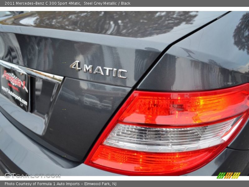 Steel Grey Metallic / Black 2011 Mercedes-Benz C 300 Sport 4Matic