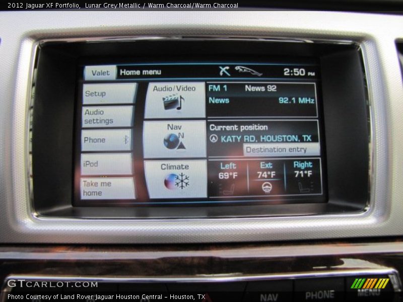 Lunar Grey Metallic / Warm Charcoal/Warm Charcoal 2012 Jaguar XF Portfolio