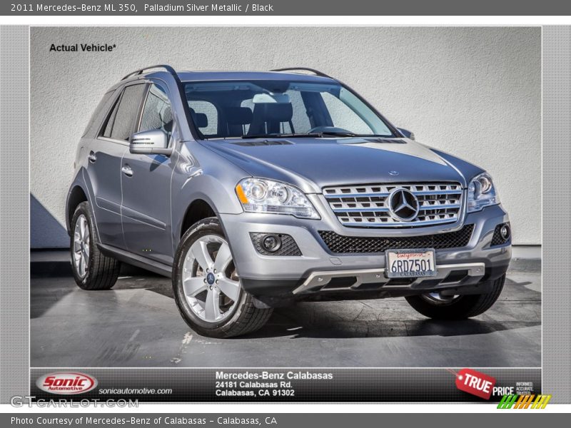 Palladium Silver Metallic / Black 2011 Mercedes-Benz ML 350