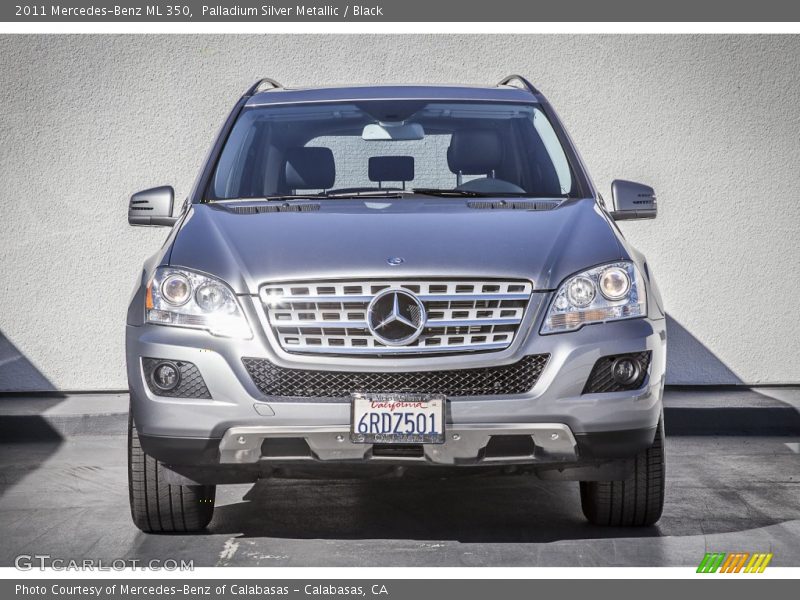 Palladium Silver Metallic / Black 2011 Mercedes-Benz ML 350