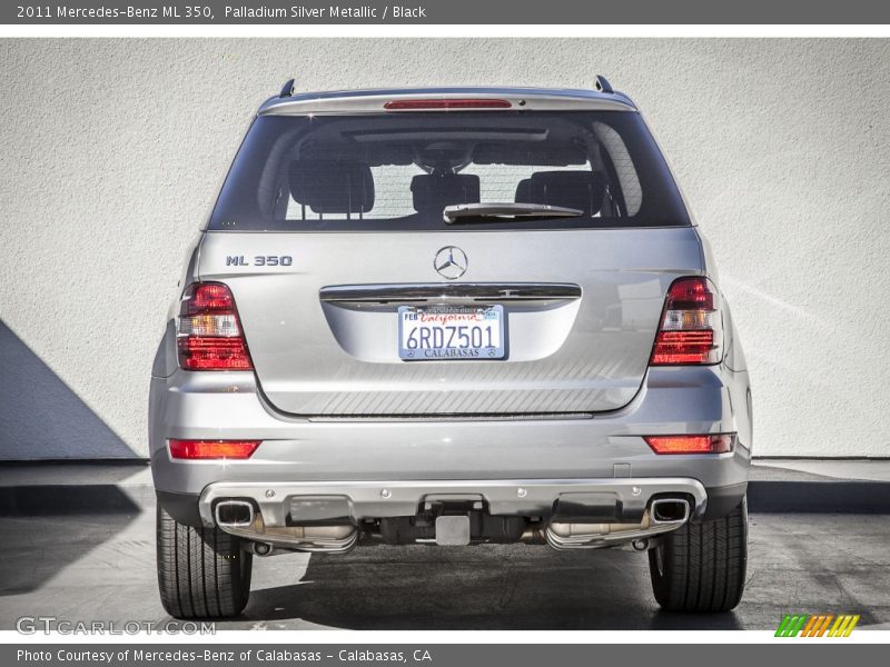 Palladium Silver Metallic / Black 2011 Mercedes-Benz ML 350